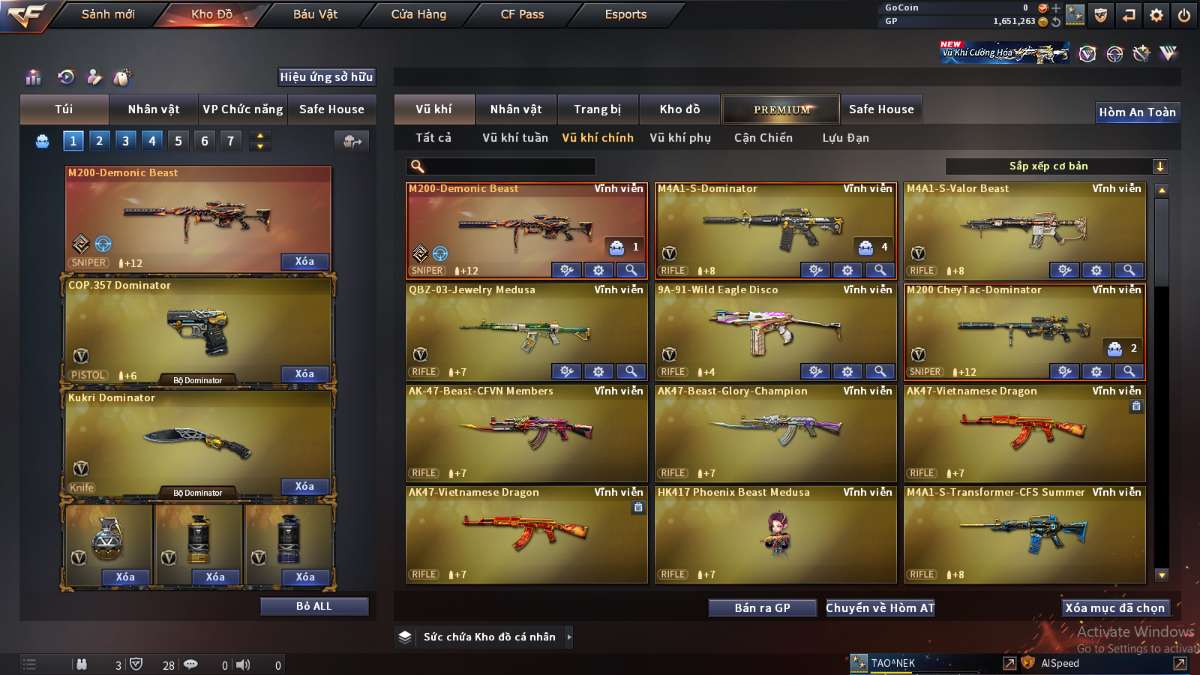 shop acc cf uy tin gia re